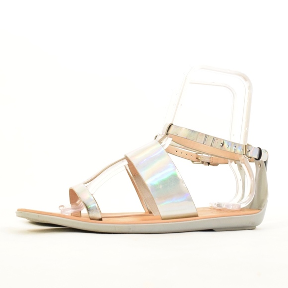 French Connection Shoes - French Connection Shiny Hologram Sandals